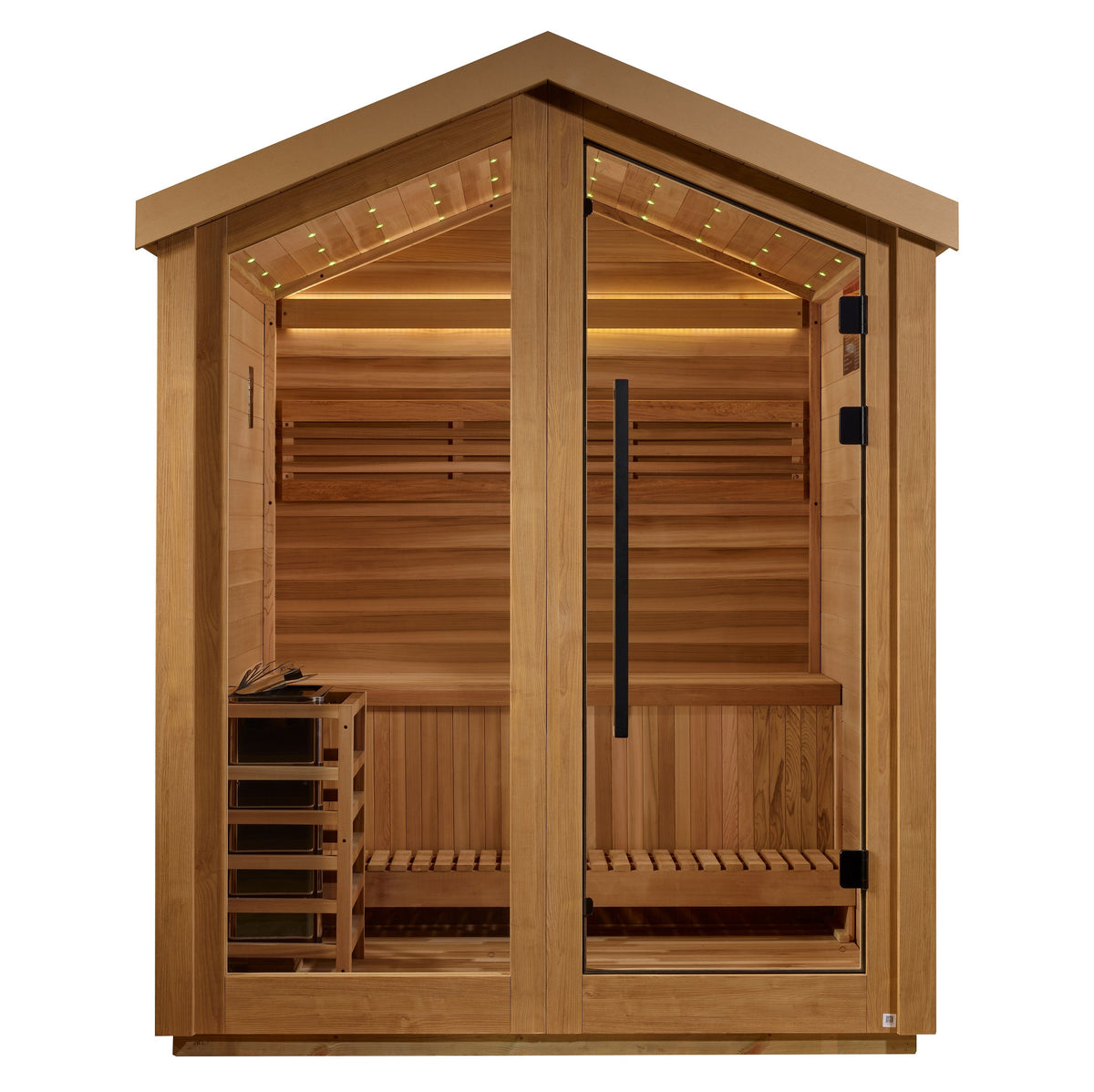 Golden Designs Savonlinna 3-Person Barn Outdoor Traditional Sauna | GDI-8503-01, exact-model manufacturer alternate view 2