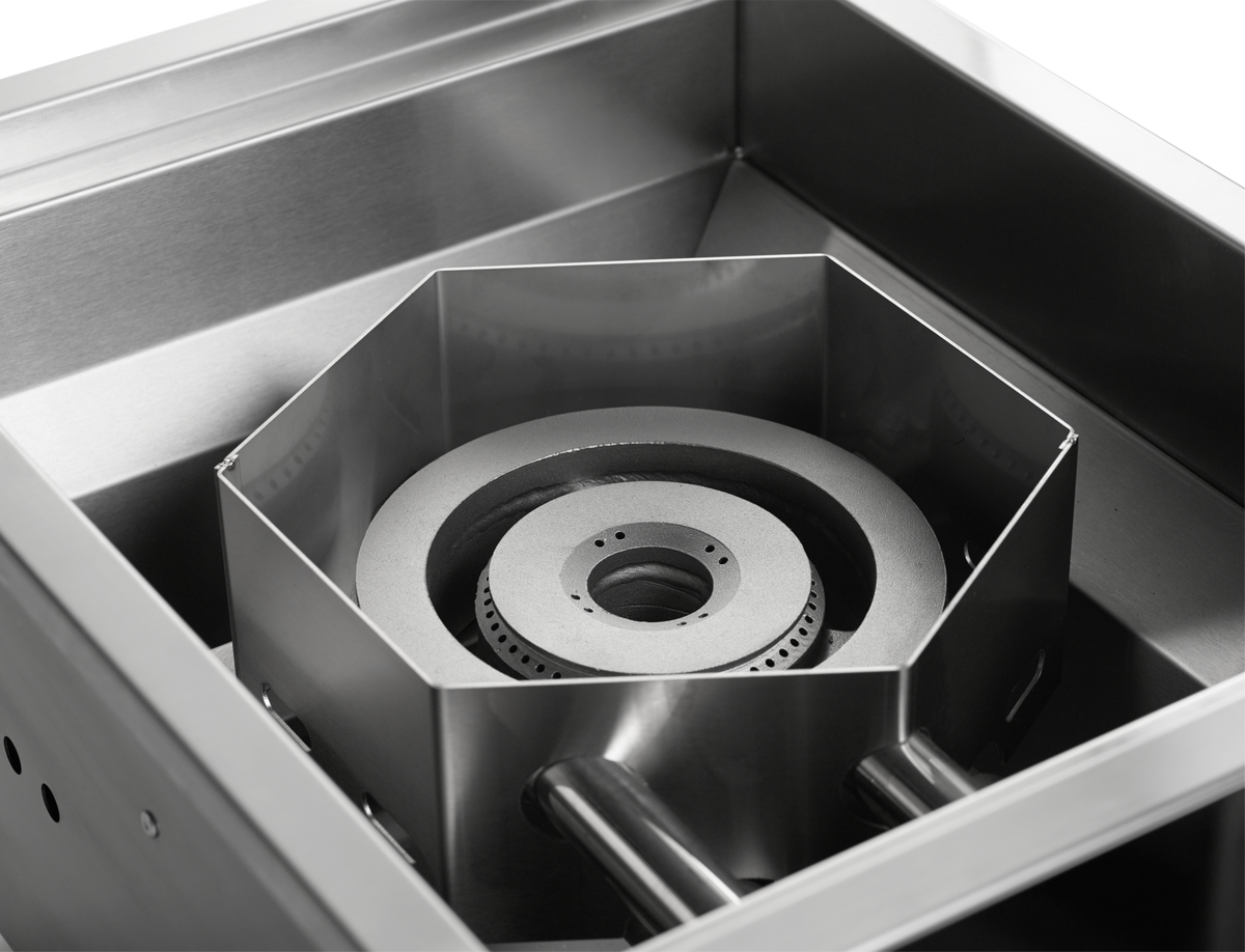 Whistler power burner dual-ring burner detail