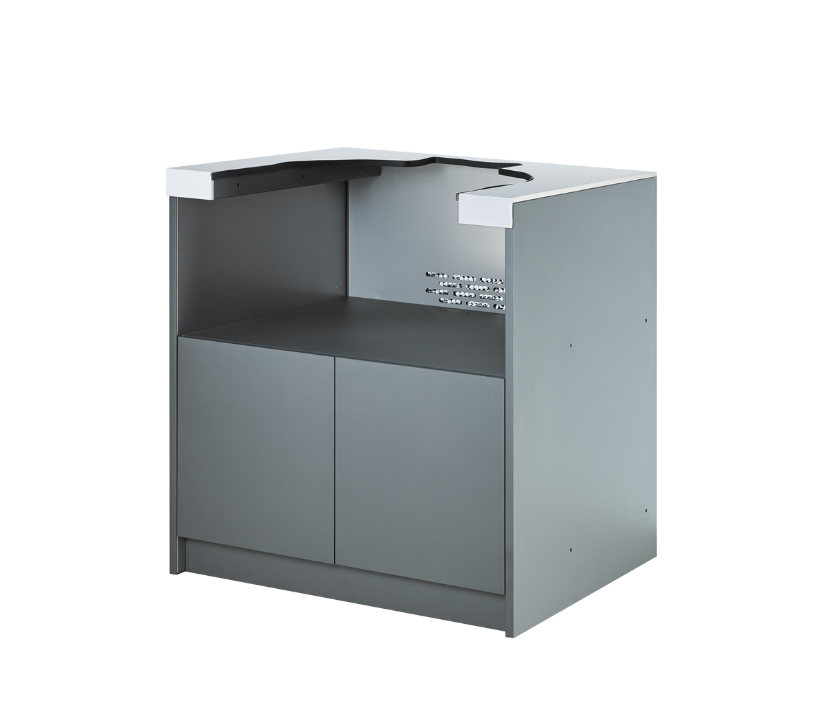 Whistler WMK-CEC-WG — three-quarter cabinet view; ceramic smoker sold separately