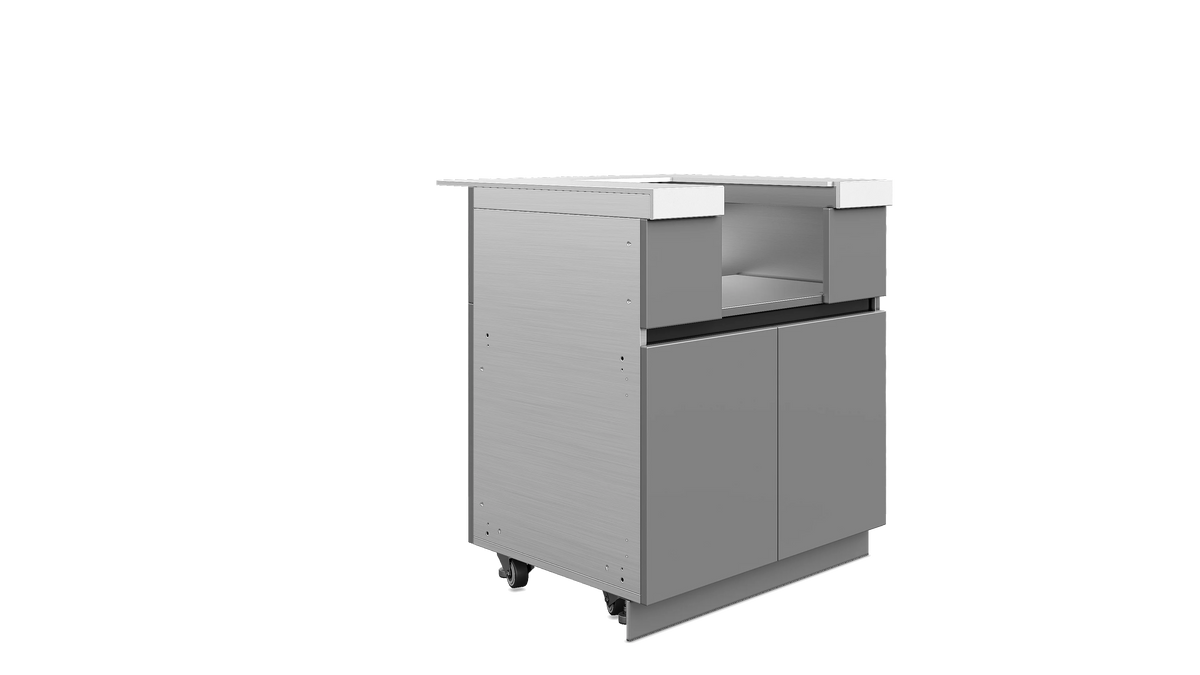 Whistler WMK-PBC-WG — front three-quarter cabinet view; burner sold separately