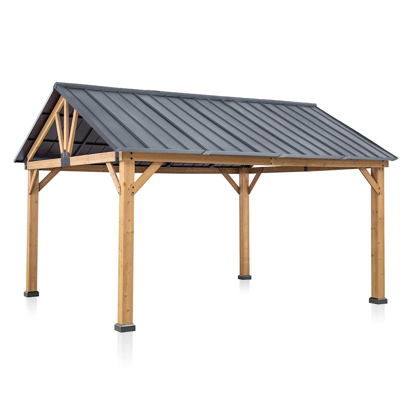 13x11 Cedar Wood Gazebo Hardtop Gazebo