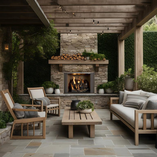 Outdoor Lifestyles Cottagewood 42-Inch Outdoor Wood Fireplace