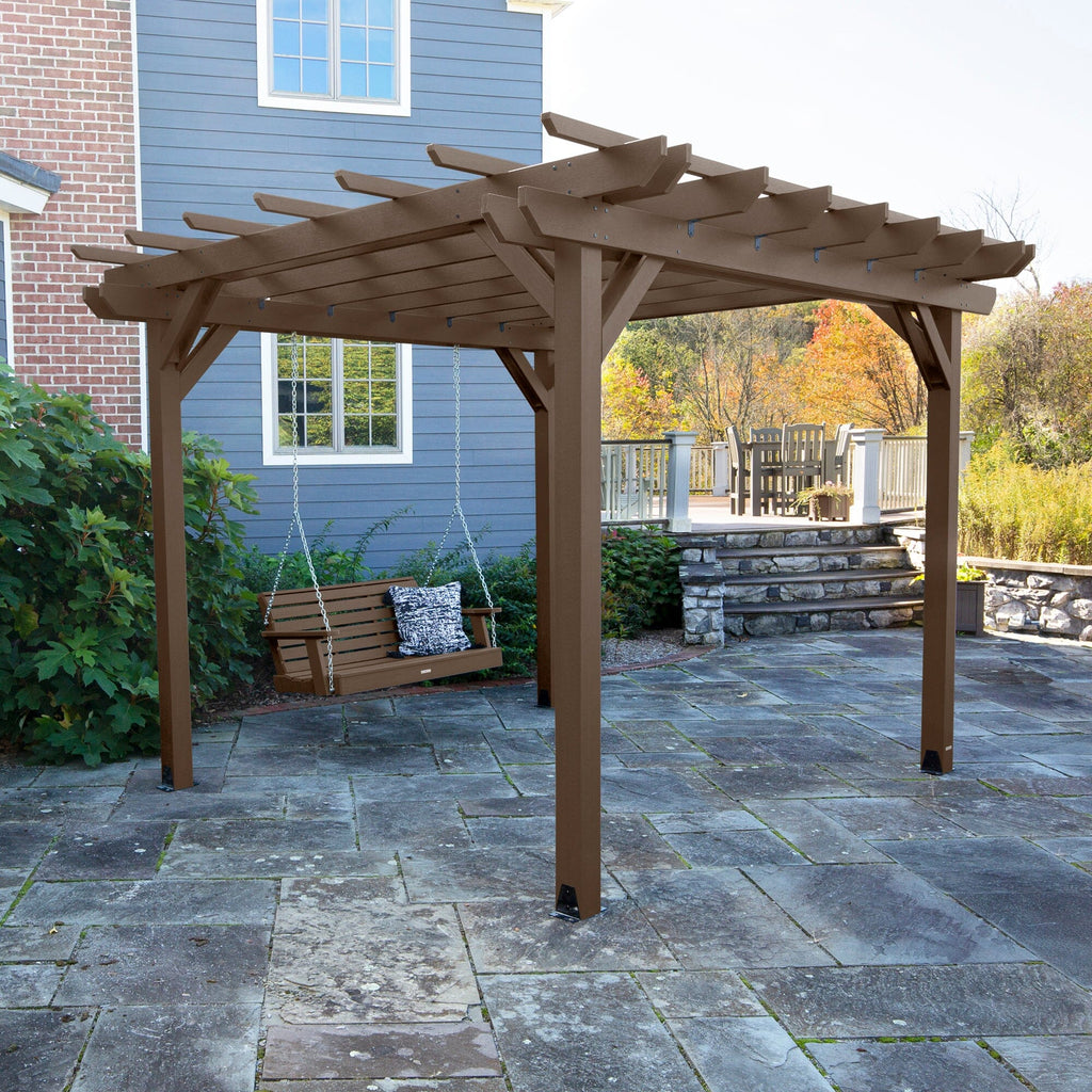 Bodhi 10' x 10' DIY Pergola with 5' Weatherly Porch Swing