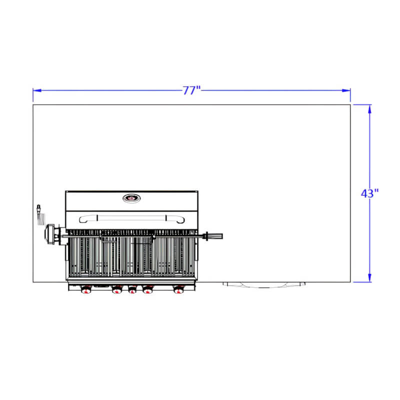 Bull Power Q 6.5-Foot BBQ Grill Island