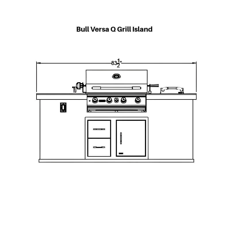 Bull Versa Q BBQ Grill Island