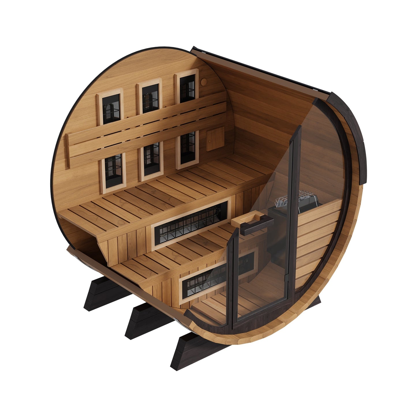 Finnmark 4-Person Trinity FD-6 Combination Infrared & Steam Barrel Canadian Cedar