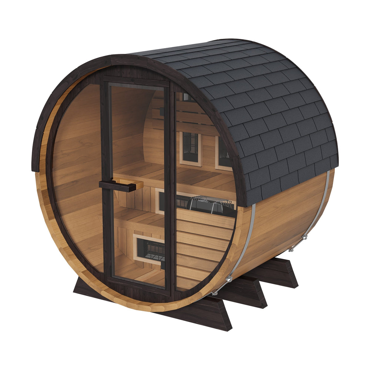 Finnmark 4-Person Trinity FD-6 Combination Infrared & Steam Barrel Canadian Cedar