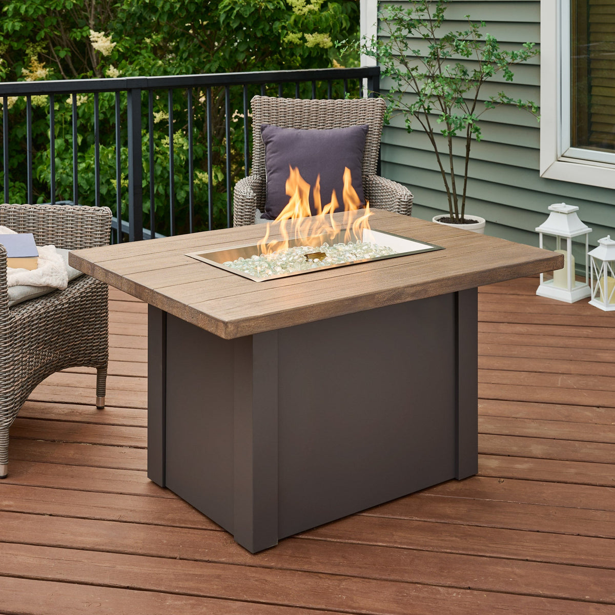Outdoor GreatRoom Havenwood 44" Rectangular Gas Fire Pit Table