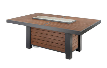 Outdoor GreatRoom Kenwood 81" Linear Dining Height Gas Fire Pit Table