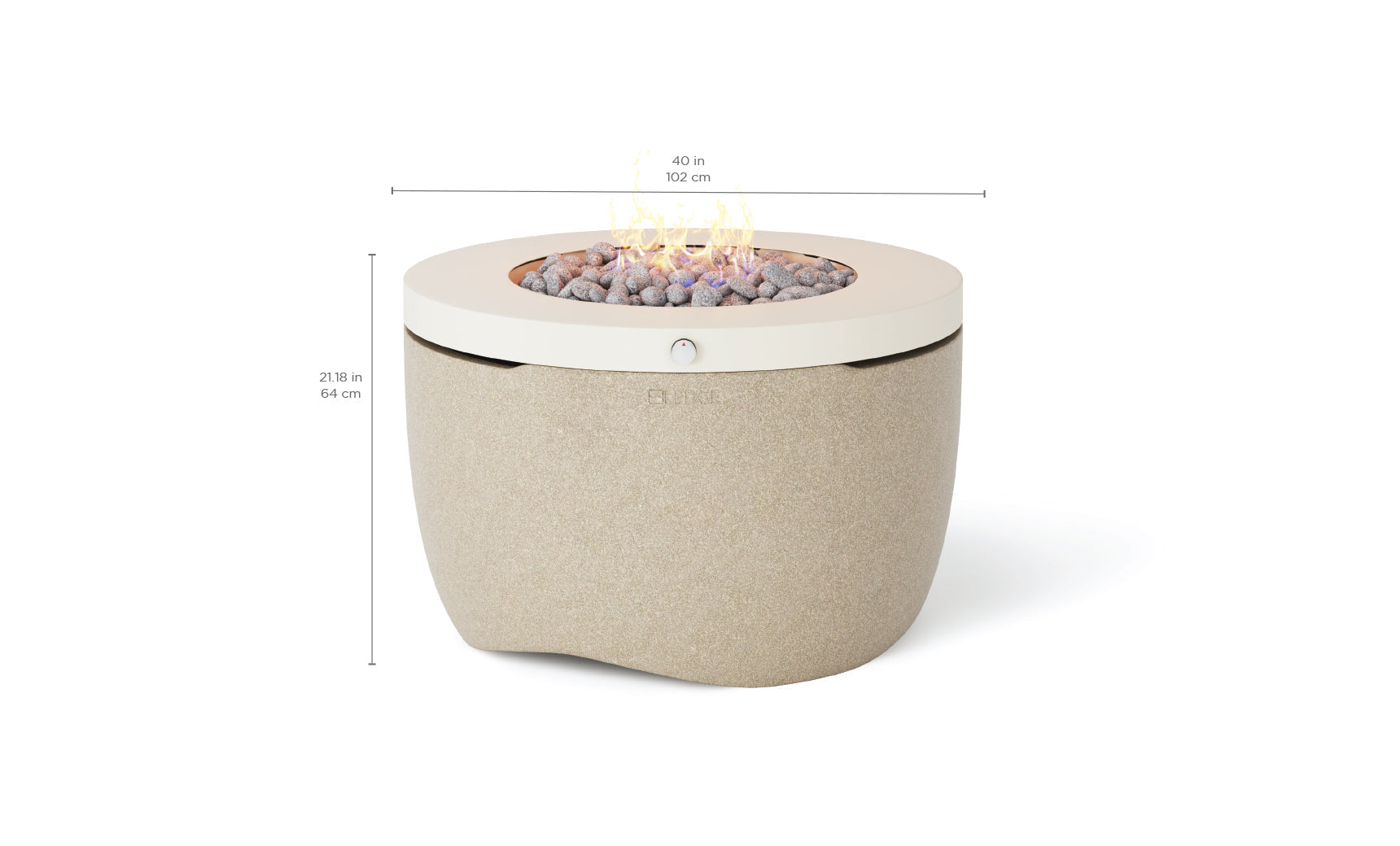 Ledge Lounger Halo Fire Pit