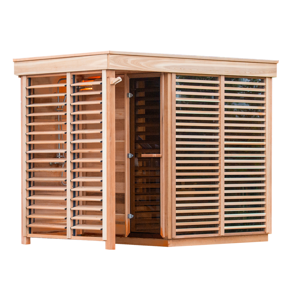 Outdoor 580 Sauna With Shower - 3 Person