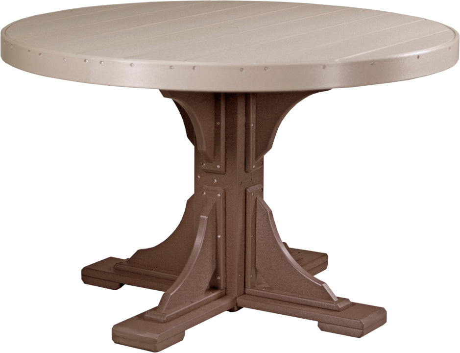 LuxCraft Deluxe Poly 48″ Round Table Set 1
