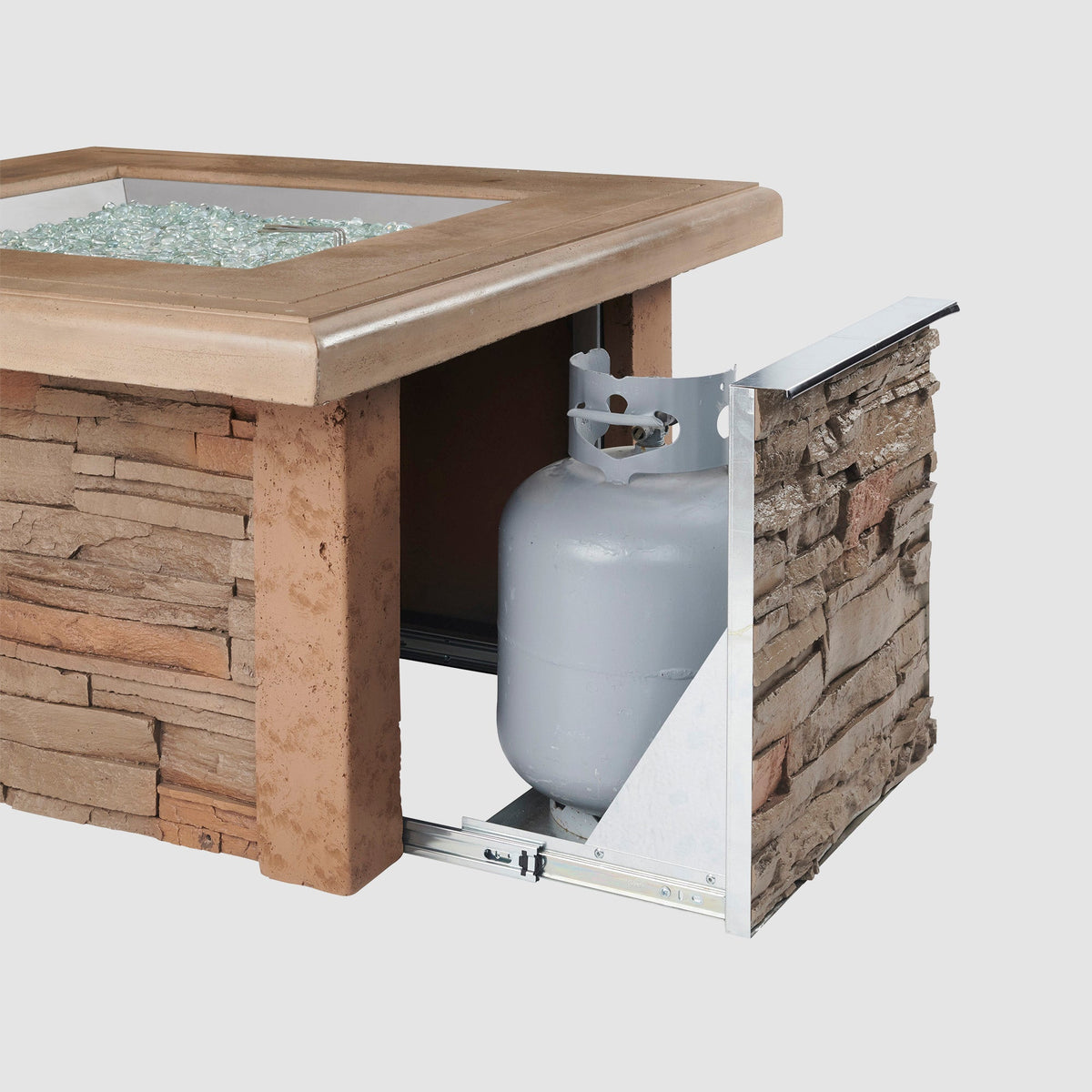 Outdoor GreatRoom Sierra 43" Square Gas Fire Pit Table