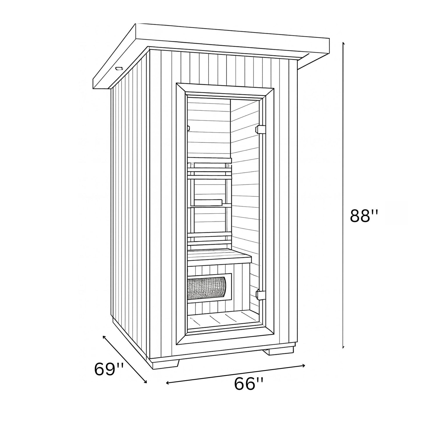 Sunray Logan 2-Person Outdoor Infrared Sauna HL200D6