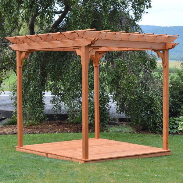 Western Red Cedar Pergola with Deck & Swing Hangers