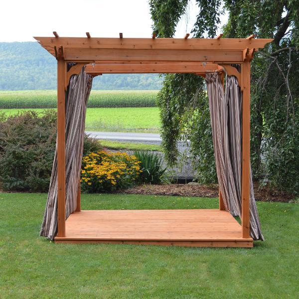 Western Red Cedar Pergola with Deck & Swing Hangers
