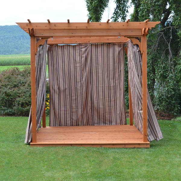 Western Red Cedar Pergola with Deck & Swing Hangers
