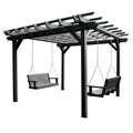Bodhi Pergola (12 x 12) with 2 Lehigh 4ft Swings