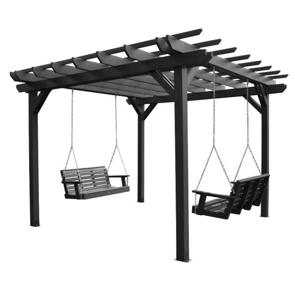 Bodhi Pergola (12 x 12) with 2 Weatherly 4ft Swings