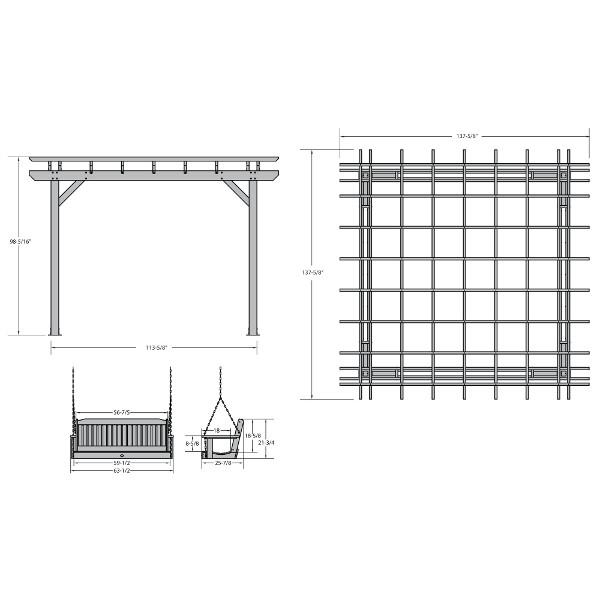Bodhi Pergola and Lehigh Swing Set 5ft
