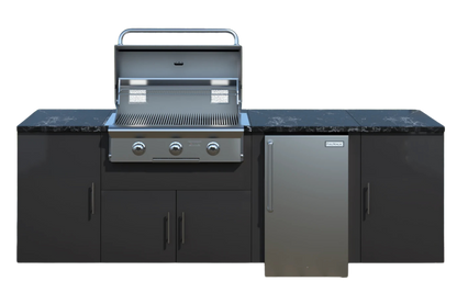 CasaBella Milan supplier layout illustration in a dark finish; appliance package and final configuration confirmed by quote.