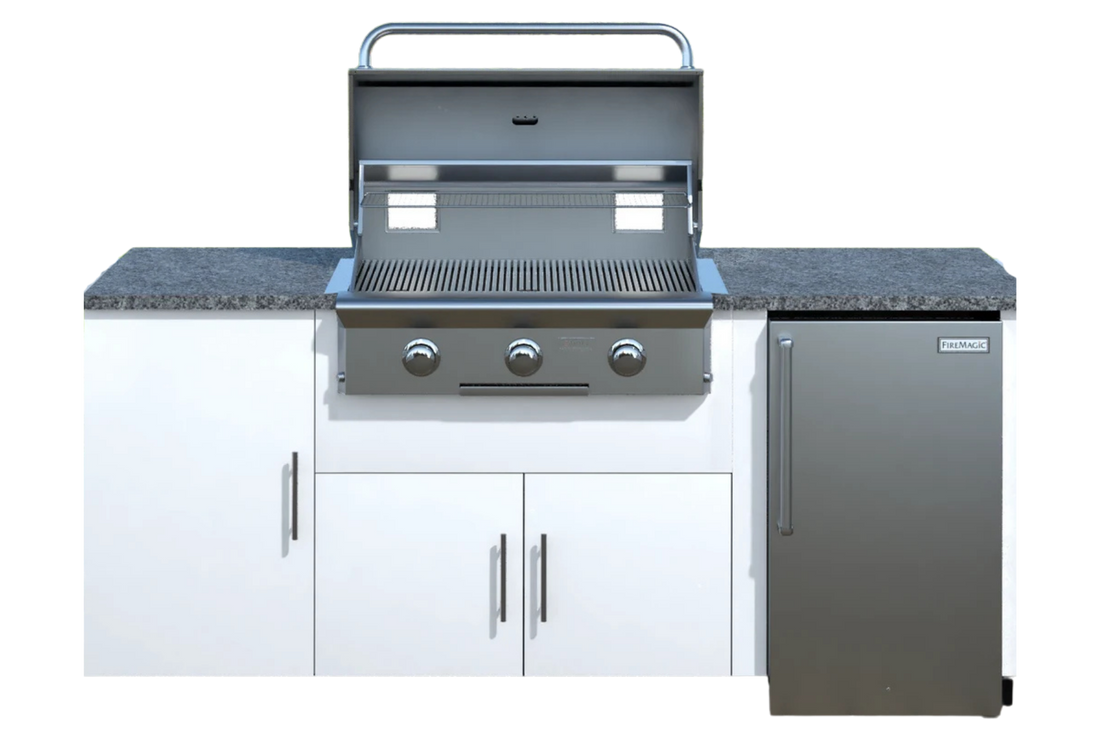 CasaBella Turin Outdoor Kitchen: Supplier layout illustration. Appliance package, finish and final configuration are confirmed by quote