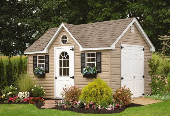 G-C Sheds Chalet, 10 × 14 ft — manufacturer catalog configuration; optional features may be shown