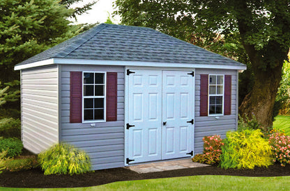 G-C Sheds Cottage, 10 × 14 ft — manufacturer catalog configuration; optional features may be shown