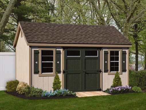 G-C Sheds Estate, 10 × 16 ft — manufacturer catalog configuration; optional features may be shown