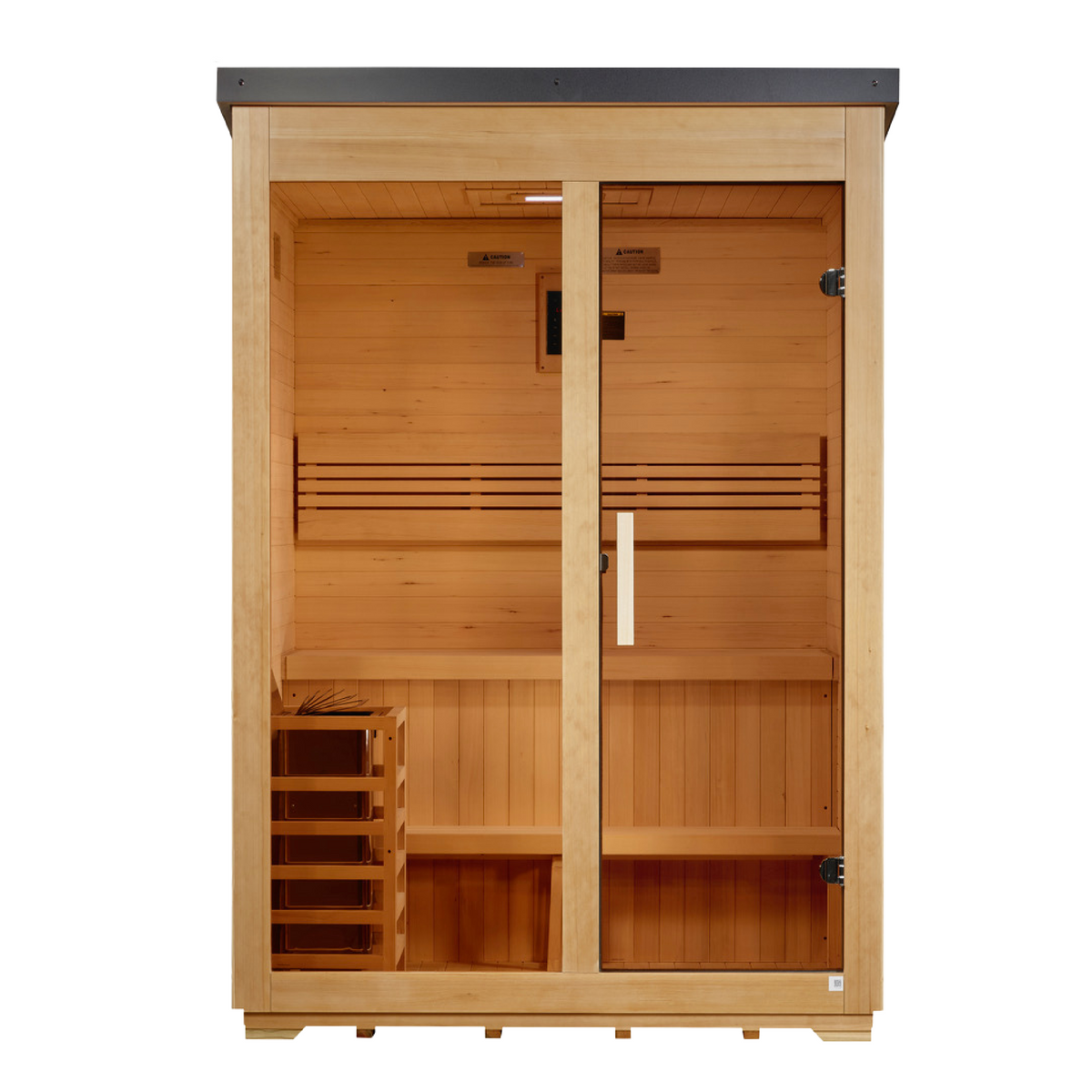 Golden Designs Arlberg 3-Person Flat-Roof Traditional Outdoor Sauna | GDI-8003-01, exact-model manufacturer alternate view 2