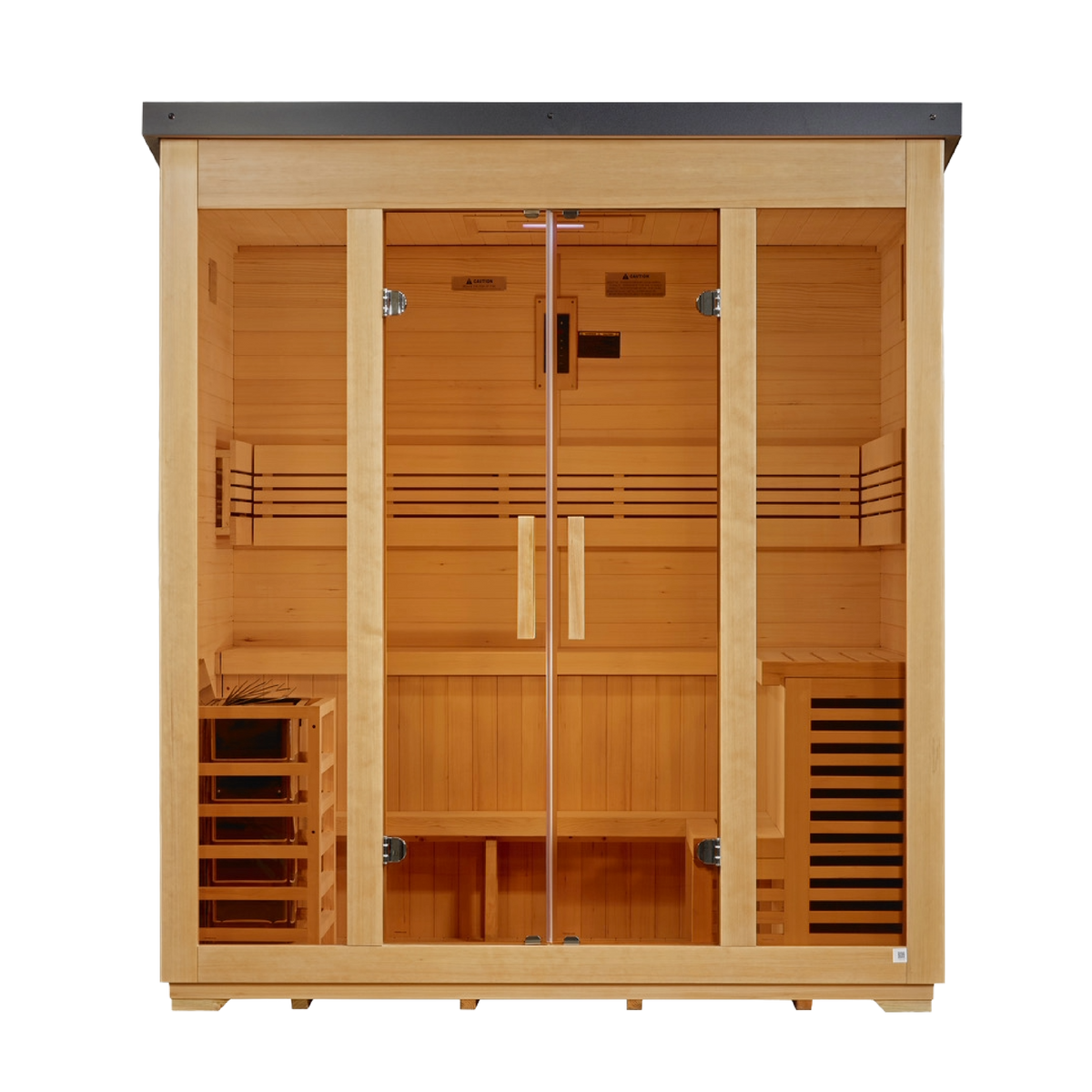 Golden Designs Vorarlberg 5-Person Flat-Roof Traditional Outdoor Sauna | GDI-8005-01, exact-model manufacturer alternate view 2