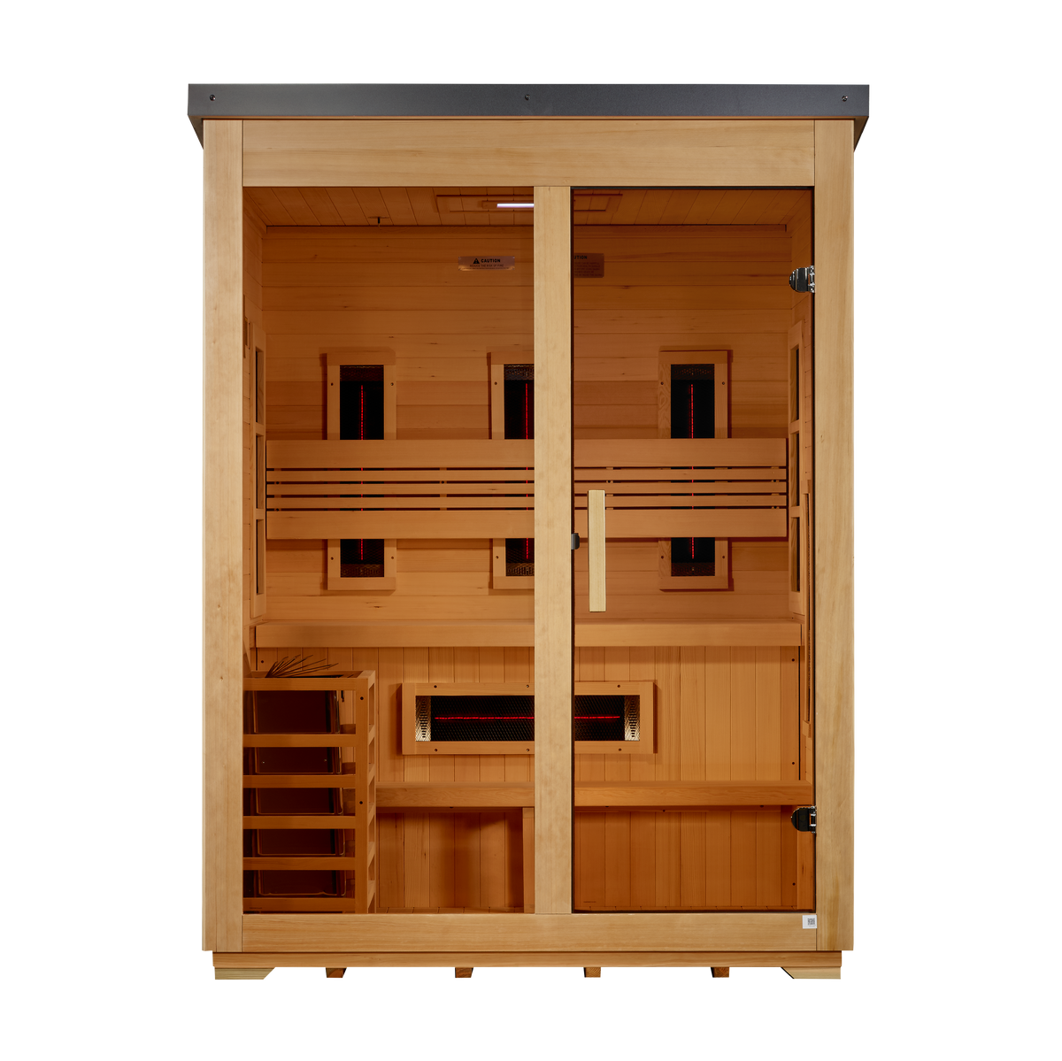 Golden Designs Carinthia 3-Person Flat-Roof Hybrid Outdoor Sauna | GDI-8023-01, exact-model manufacturer alternate view 2
