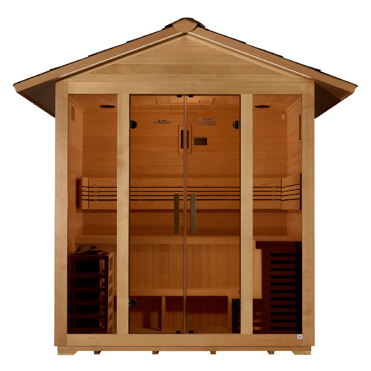 Golden Designs "Vorarlberg" 5 Person Traditional Outdoor Sauna - Canadian Hemlock GDI-8105-01, exact-model manufacturer alternate view 1