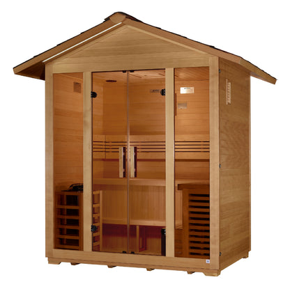 Golden Designs "Vorarlberg" 5 Person Traditional Outdoor Sauna - Canadian Hemlock GDI-8105-01, exact-model manufacturer alternate view 2