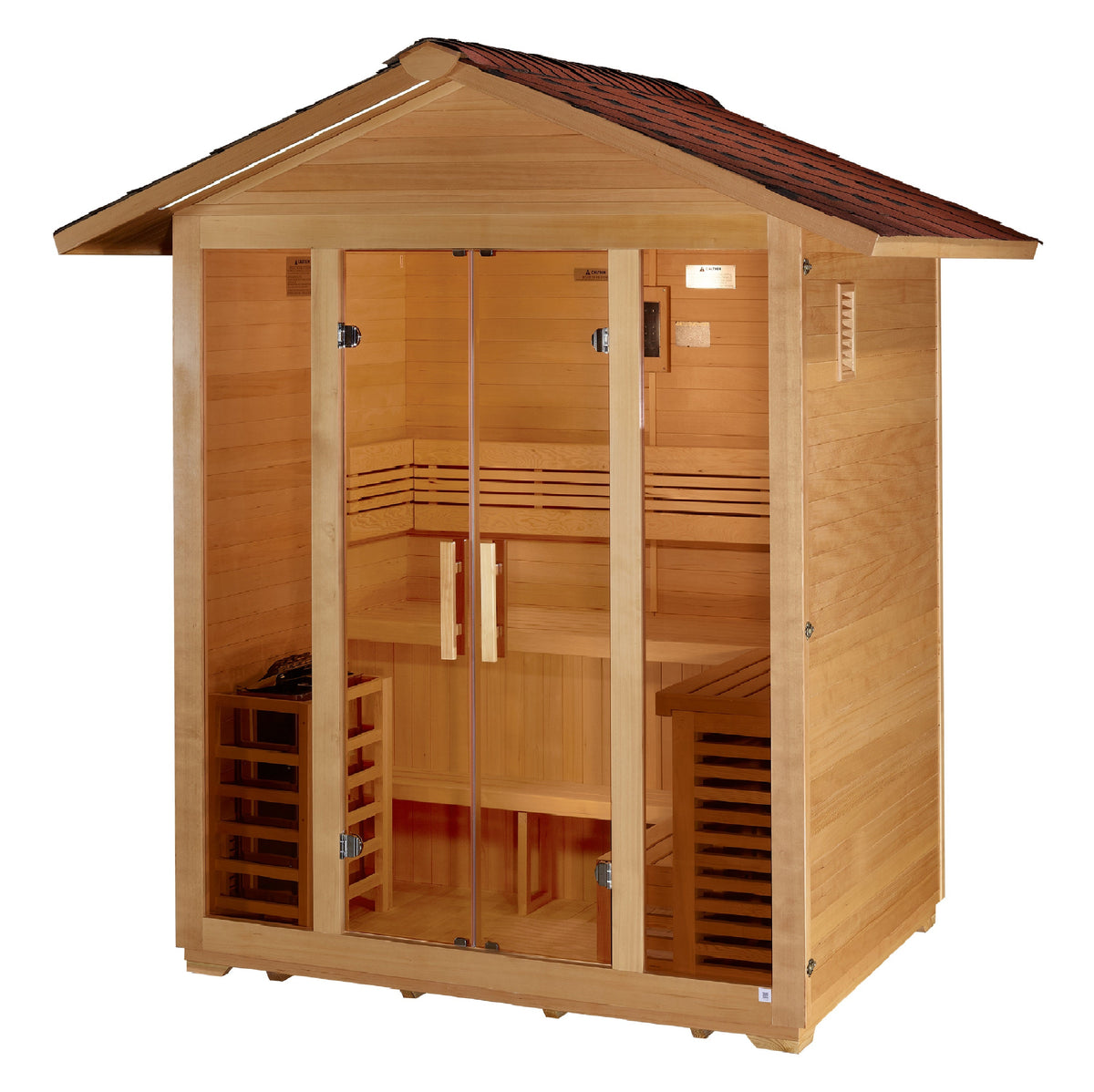 Golden Designs "Vorarlberg" 5 Person Traditional Outdoor Sauna - Canadian Hemlock GDI-8105-01, exact-model manufacturer alternate view 3