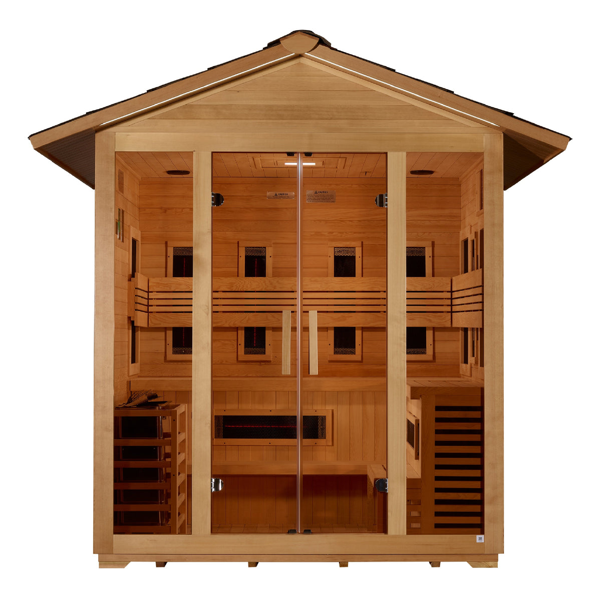 Golden Designs Gargellen 5-Person Hybrid Outdoor Sauna | GDI-8125-01, exact-model manufacturer alternate view 1