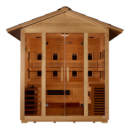 Golden Designs Gargellen 5-Person Hybrid Outdoor Sauna | GDI-8125-01, exact-model manufacturer alternate view 1