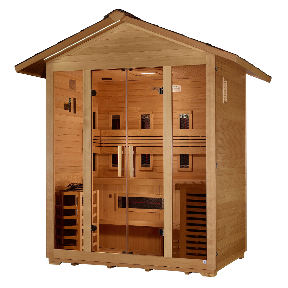 Golden Designs Gargellen 5-Person Hybrid Outdoor Sauna | GDI-8125-01, exact-model manufacturer alternate view 2