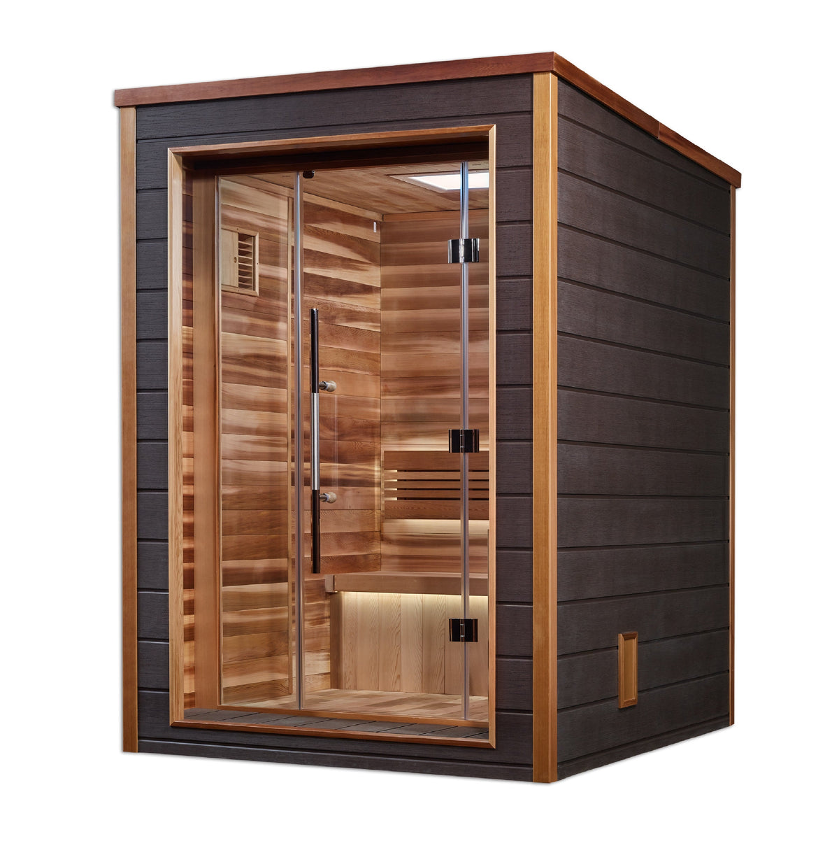 Golden Designs "Narvik" 2 Person Outdoor Traditional Sauna | GDI-8202-01, exact-model manufacturer alternate view 1