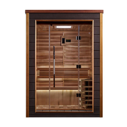 Golden Designs "Narvik" 2 Person Outdoor Traditional Sauna | GDI-8202-01, exact-model manufacturer alternate view 2