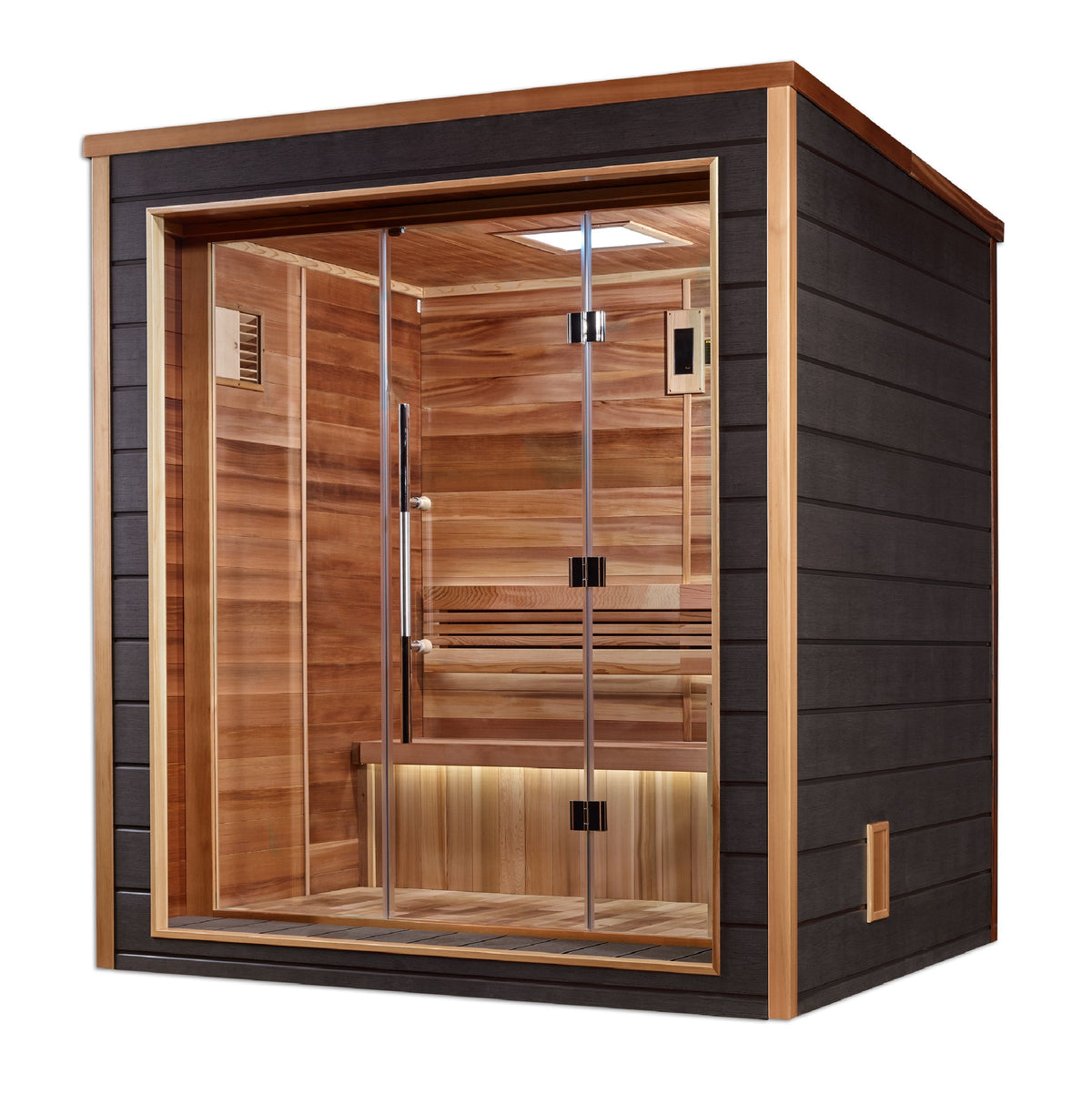 Golden Designs Drammen 3-Person Traditional Outdoor Sauna | GDI-8203-01, exact-model manufacturer alternate view 1