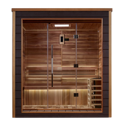 Golden Designs Drammen 3-Person Traditional Outdoor Sauna | GDI-8203-01, exact-model manufacturer alternate view 2