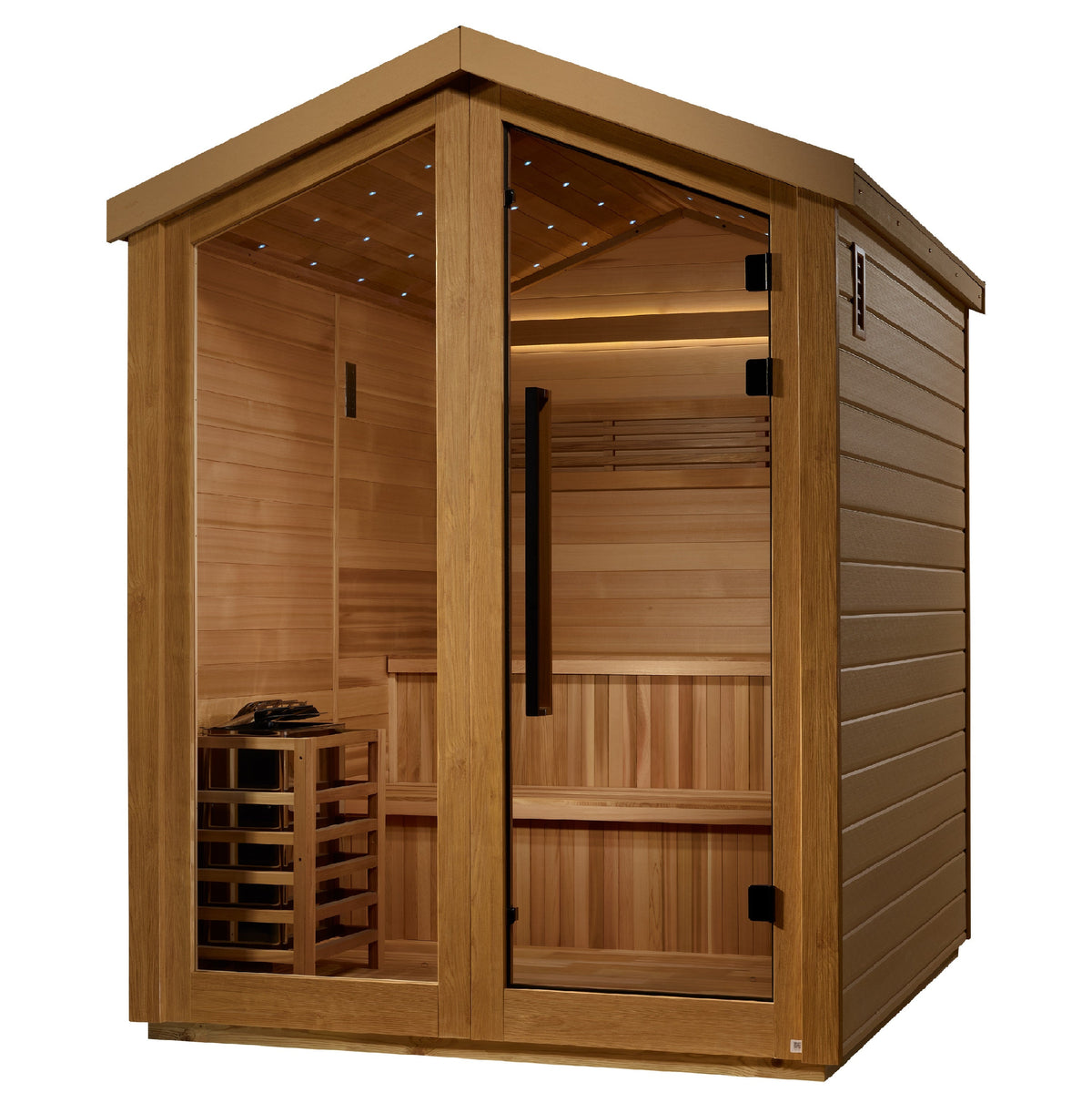 Golden Designs Kaarina 6-Person Barn Outdoor Traditional Sauna | GDI-8506-01, exact-model manufacturer alternate view 1