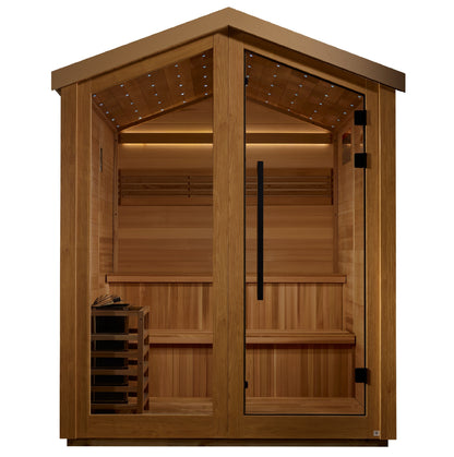 Golden Designs Kaarina 6-Person Barn Outdoor Traditional Sauna | GDI-8506-01, exact-model manufacturer alternate view 2