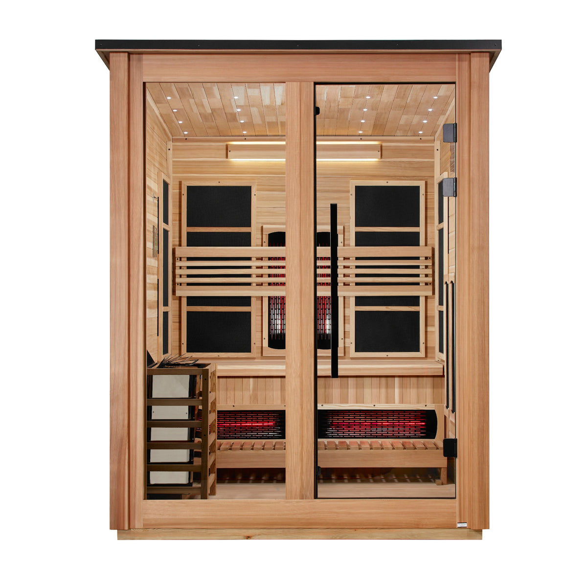 Golden Designs Loviisa 3-Person Pacific Cedar Hybrid Outdoor Sauna | GDI-8523-02, exact-model manufacturer alternate view 1