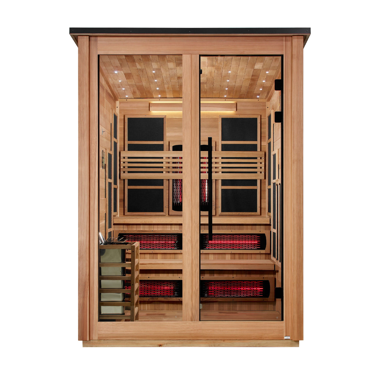Golden Designs Kaskinen 6-Person Pacific Cedar Hybrid Outdoor Sauna | GDI-8526-02, exact-model manufacturer alternate view 1