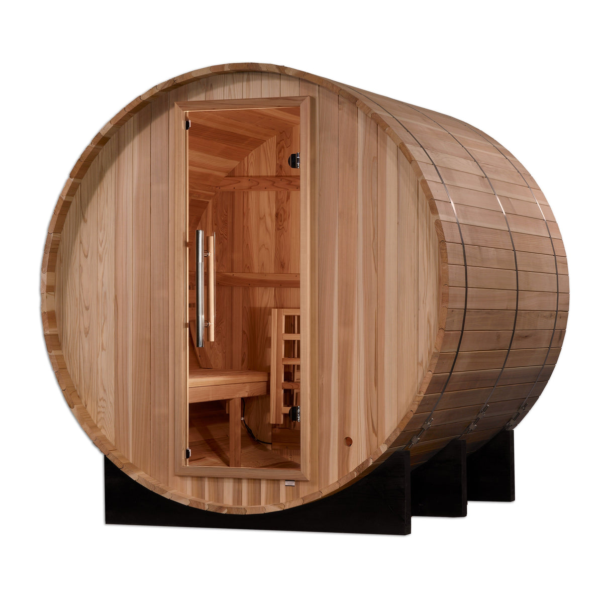 Golden Designs Arosa 4-Person Barrel Traditional Outdoor Sauna | GDI-B004-01, exact-model manufacturer alternate view 2