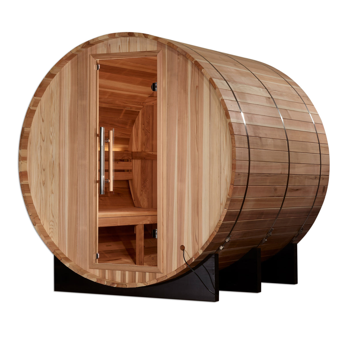 Golden Designs Arosa 4-Person Barrel Traditional Outdoor Sauna | GDI-B004-01, exact-model manufacturer alternate view 3