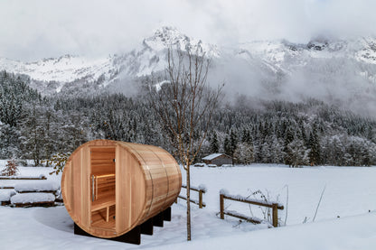 Golden Designs Klosters GDI-B006-01, manufacturer lifestyle view in a snowy mountain setting