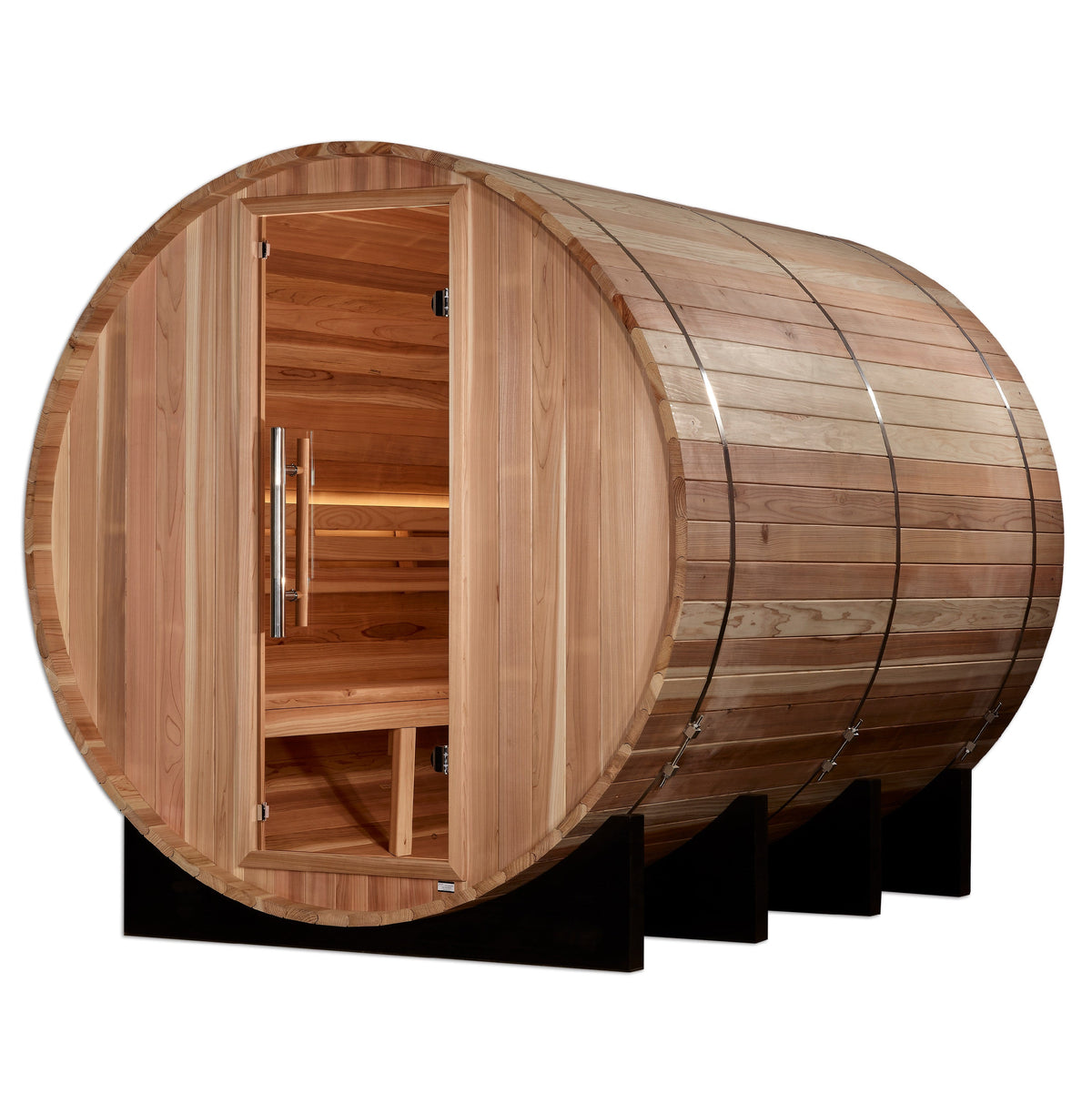 Golden Designs Klosters 6-Person Barrel Traditional Outdoor Sauna | GDI-B006-01, exact-model manufacturer alternate view 2
